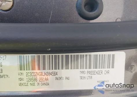 2018 Dodge Challenger Sxt from USA, damaged, VIN 2C3CDZAG8JH204564